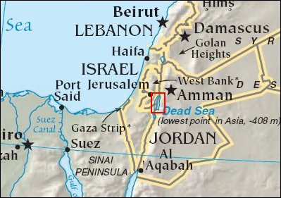 Map: Dead Sea