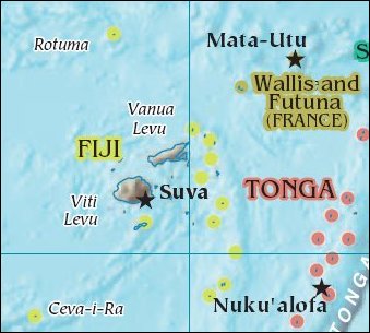 Map: Republic of Fiji
