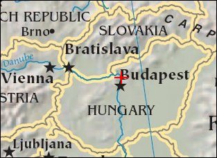 Map: Danube Floods Vác