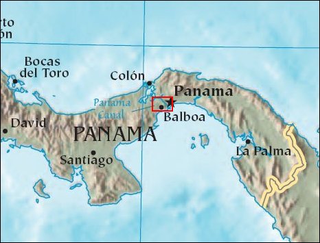 Map: Deforestation around the Panama Canal