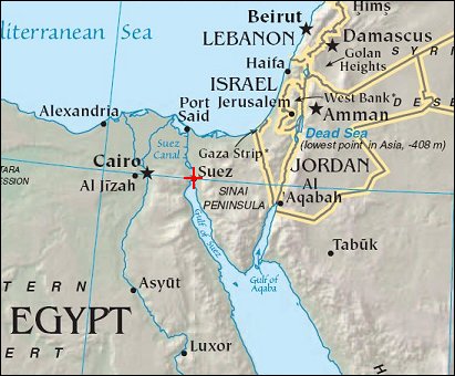 Map: Port of Suez