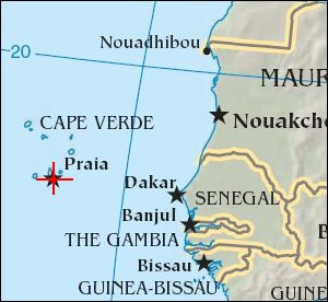 Map: Porto Praia, Santiago, Cabo Verde