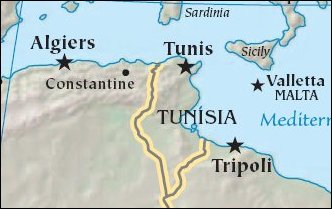 Map: Floods in Tunisia